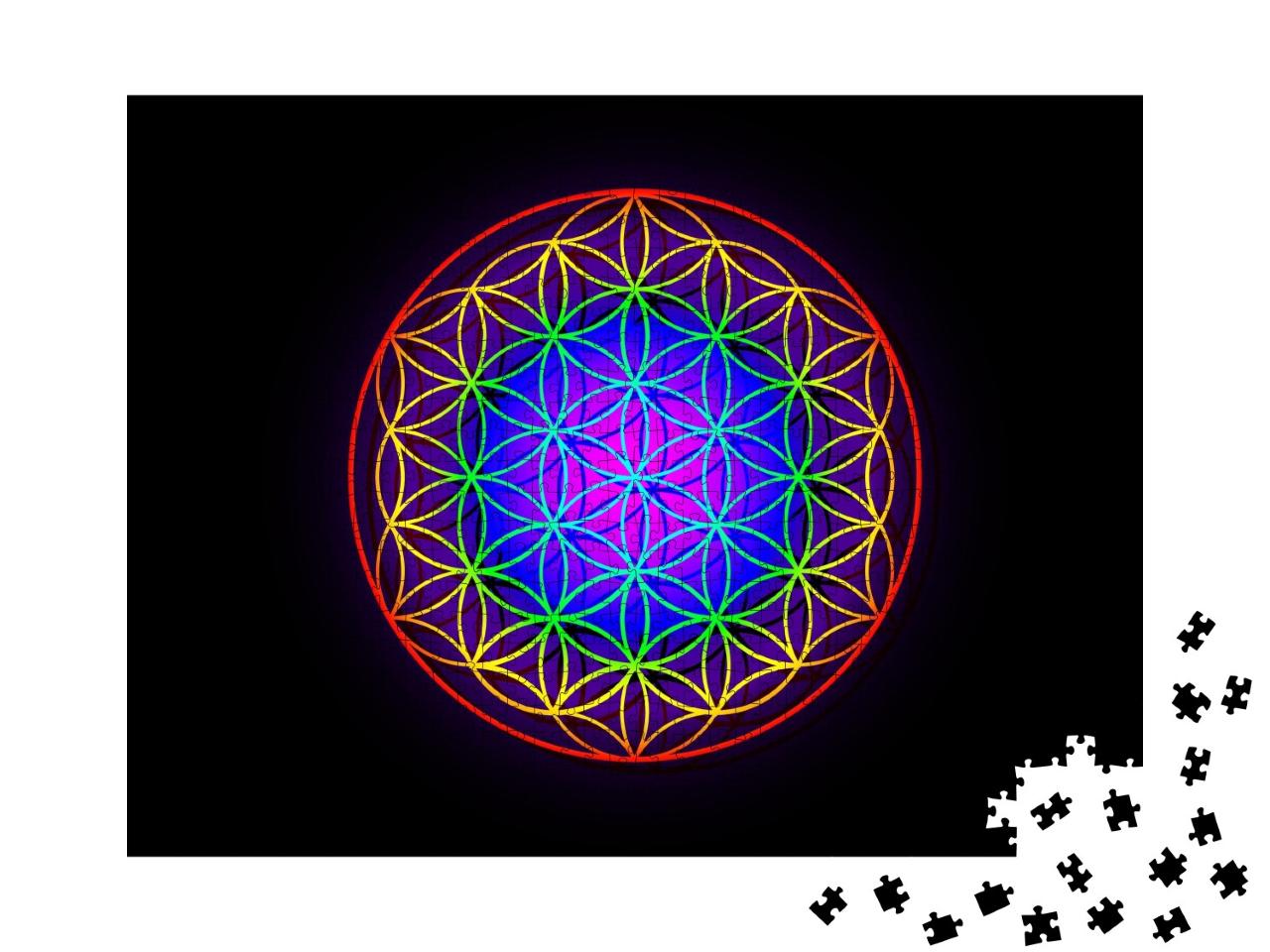 Puzzle de 1000 pièces « Fleur de vie, yantra mandala »