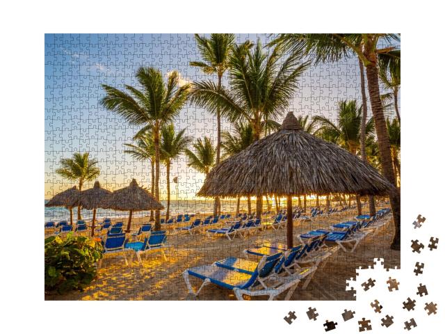 Puzzle de 1000 pièces « Lever de soleil sur Punta Cana, République dominicaine »