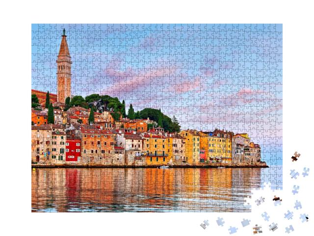 Puzzle de 1000 pièces « Lever de soleil sur l'Istrie et Rovinj, Croatie »