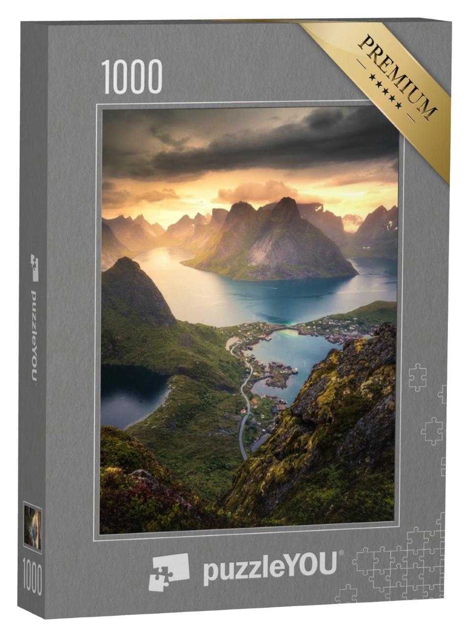 Puzzle de 1000 pièces « Vaste région de Reinebringen en Norvège »