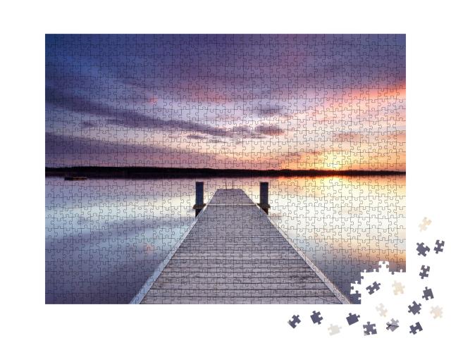 Puzzle de 1000 pièces « Un lieu magique au bord du lac »