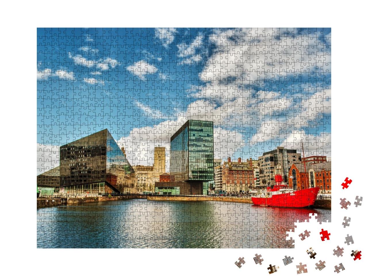 Puzzle de 1000 pièces « Bâtiment sur la Mersey à Liverpool, Angleterre »