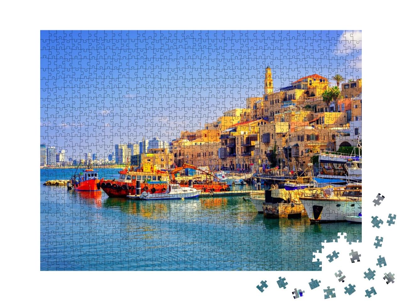 Puzzle de 1000 pièces « Vieille ville, port de Jaffa et skyline de Tel Aviv, Israël »
