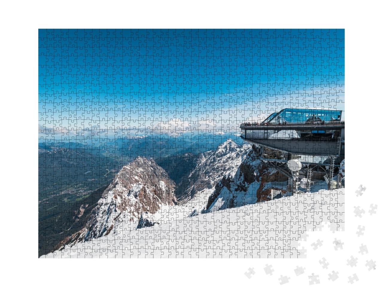 Puzzle de 1000 pièces « Au sommet de la Zugspitze, la plus haute montagne d'Allemagne »
