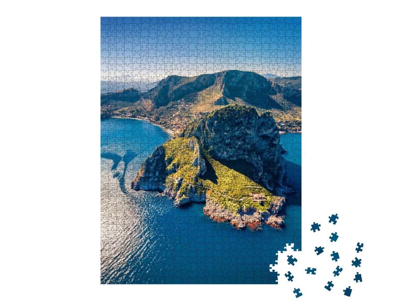 Puzzle de 1000 pièces « Impressionnant cap Zafferano, Sicile, Italie »