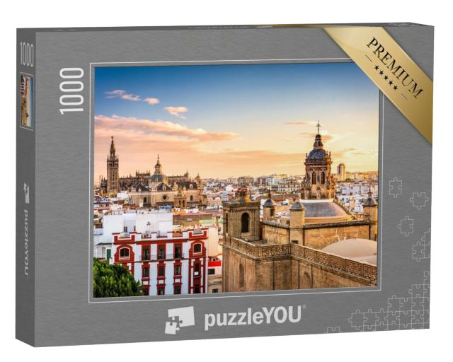 Puzzle de 1000 pièces « Skyline de la vieille ville de Séville, Espagne »