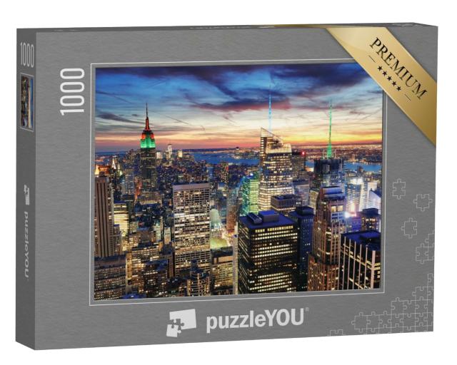 Puzzle de 1000 pièces « Gratte-ciel de New York au coucher du soleil »