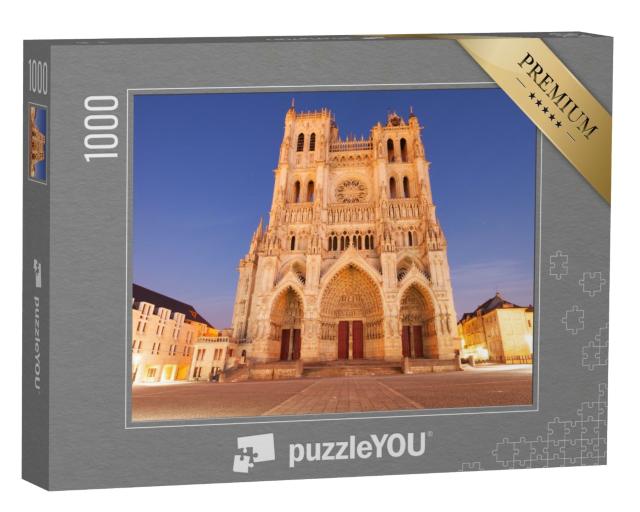Puzzle de 1000 pièces « Célèbre cathédrale Basilique Notre-Dame d'Amiens, Picardie, France »