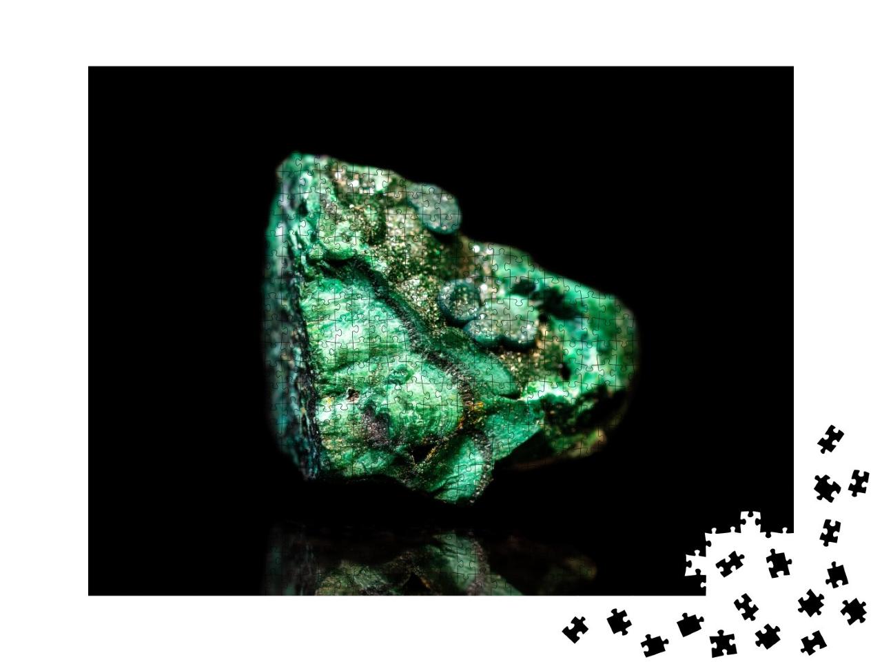 Puzzle de 1000 pièces « Malachite verte brute : pierre minérale »