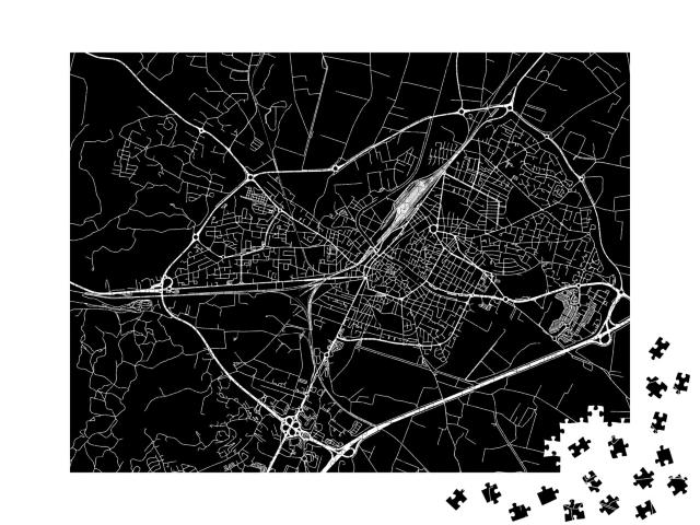 Puzzle de 1000 pièces « Plan de ville vectoriel de Narbonne en France »