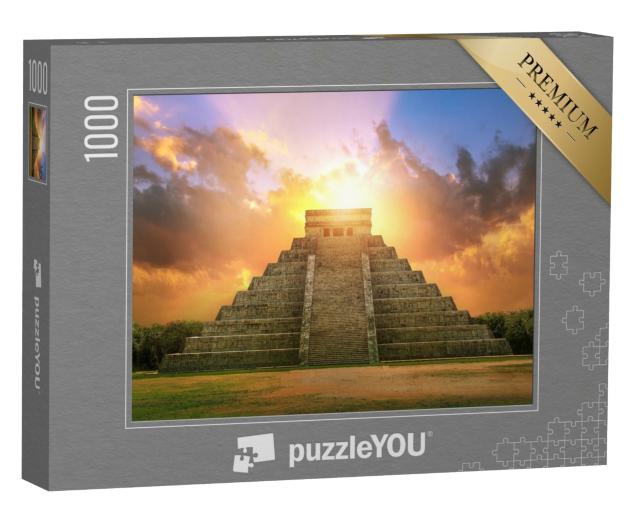 Puzzle de 1000 pièces « Coucher de soleil à couper le souffle, Chichén Itzá, Mexique »
