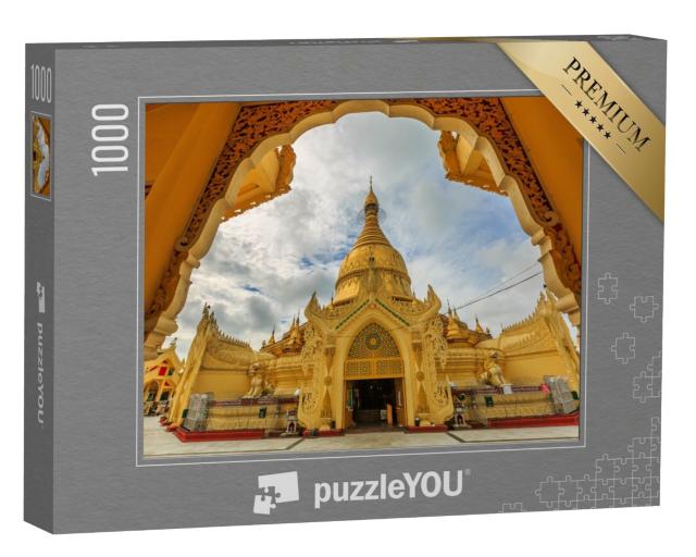 Puzzle de 1000 pièces « Pagode Sule, temple bouddhiste au Myanmar »