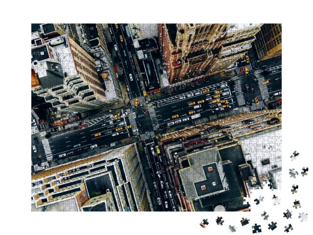 Puzzle de 1000 pièces « Vue aérienne : New York Downtown »