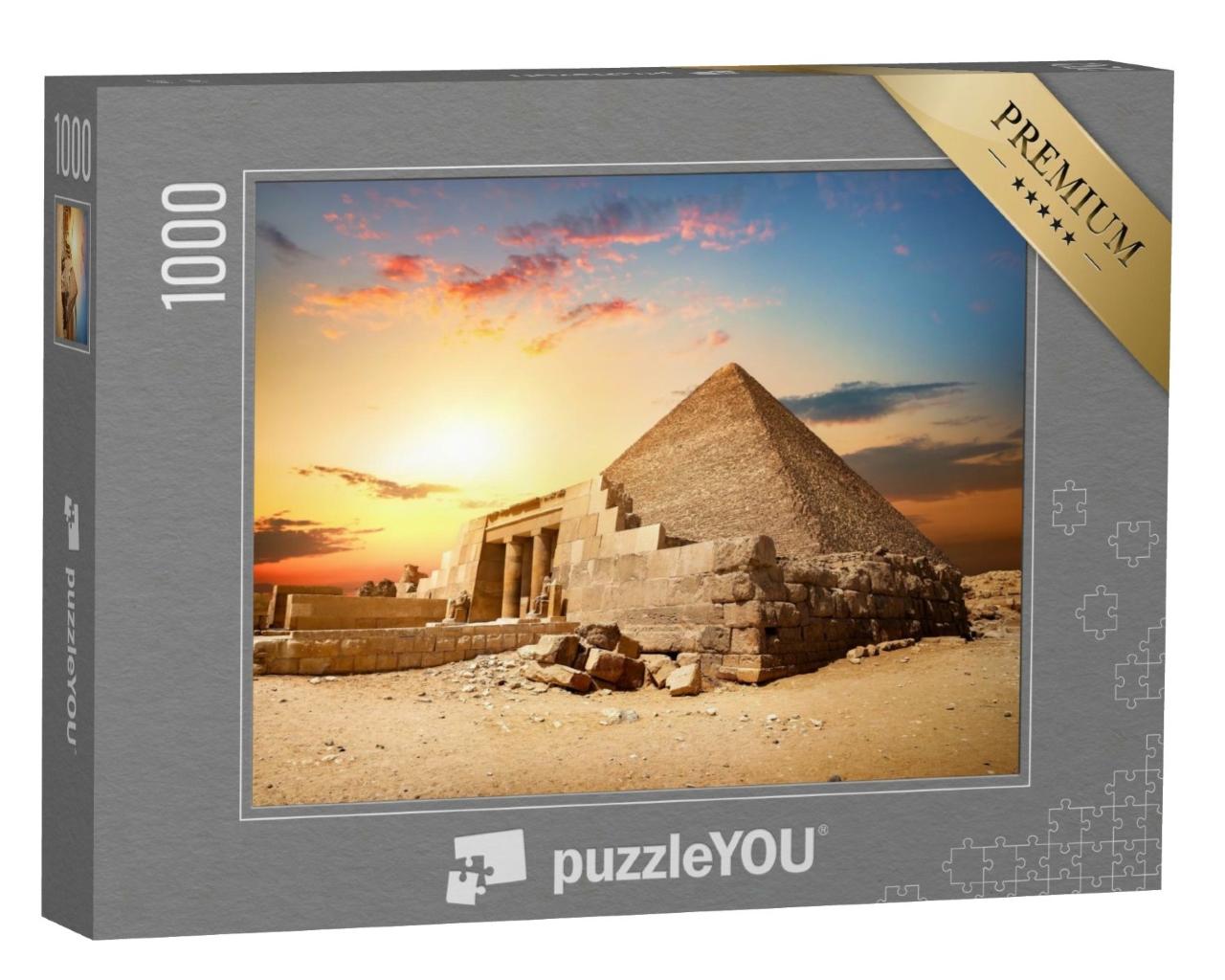 Puzzle de 1000 pièces « Ruines de la pyramide de Khéops au Caire, Égypte »