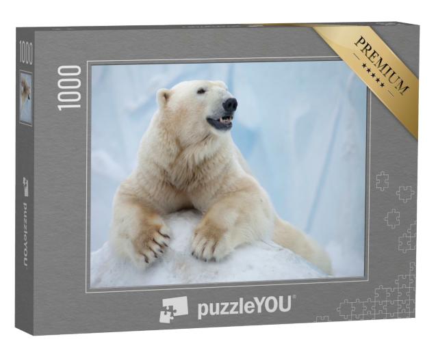 Puzzle de 1000 pièces « Portrait d'un grand ours polaire sur la glace »