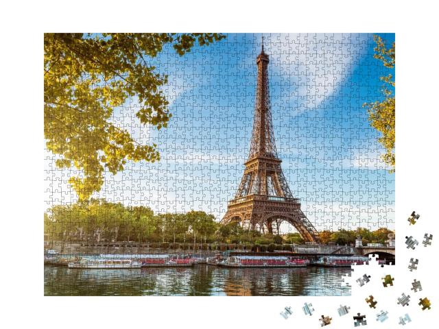 Puzzle de 1000 pièces « Tour Eiffel et Saine, Paris »