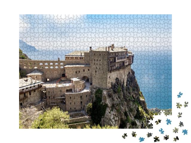 Puzzle de 1000 pièces « Monastère de Simonopetra sur le Mont Athos »