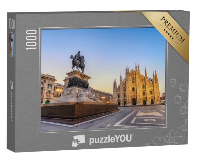 Puzzle de 1000 pièces « La cathédrale de Milan (Milan Duomo) au lever du soleil, Milan (Milano), Italie »