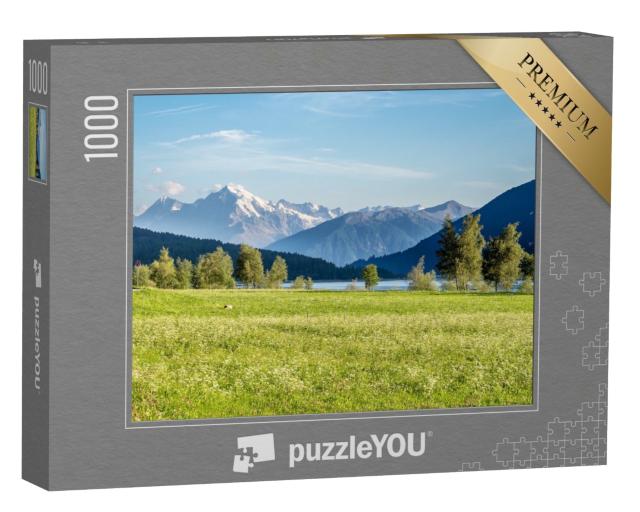 Puzzle de 1000 pièces « Italie, Tyrol du Sud, Vinschgau, lac de Resia »