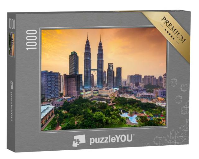 Puzzle de 1000 pièces « Imposante ligne d'horizon de Kuala Lumpur, Malaisie »