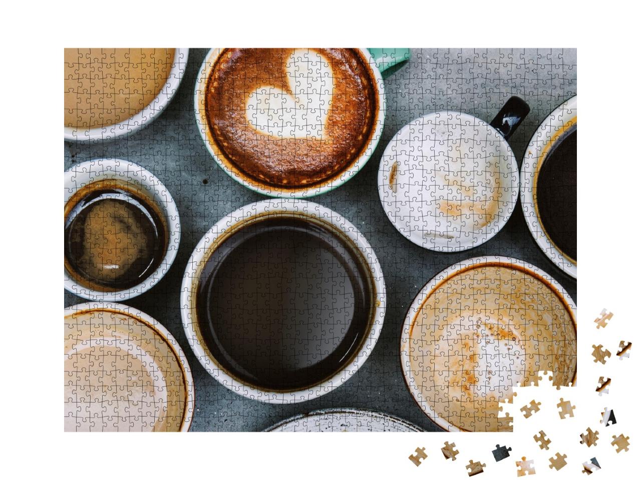 Puzzle de 1000 pièces « Une sélection de tasses à café »