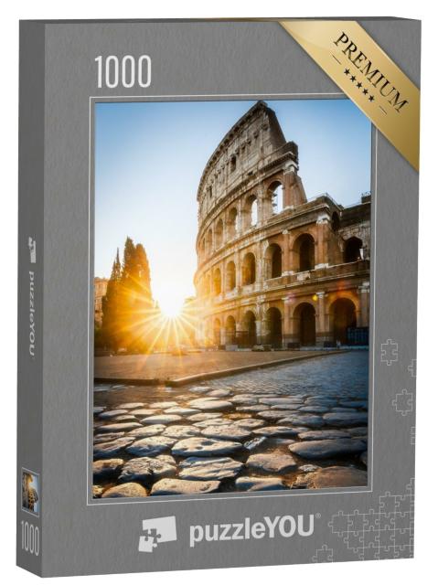 Puzzle de 1000 pièces « Lever de soleil sur le Colisée à Rome, Italie »