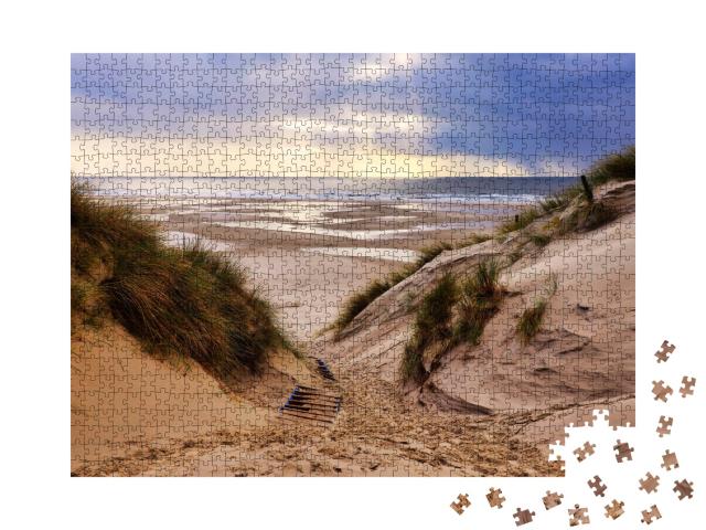 Puzzle de 1000 pièces « Magnifiques dunes sur la plage d'Amrum, Allemagne »