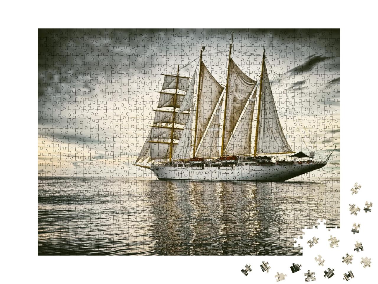 Puzzle de 1000 pièces « Voilier sur une mer calme »