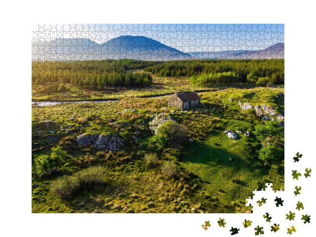 Puzzle de 1000 pièces « Steincottage dans le Connemara, Irlande »