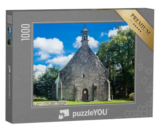 Puzzle de 1000 pièces « Chapelle Saint-Servais de Pont-Scorfff, canton de Pont-Scorff, arrondissement de Lorient, Morbihan, Bretagne »