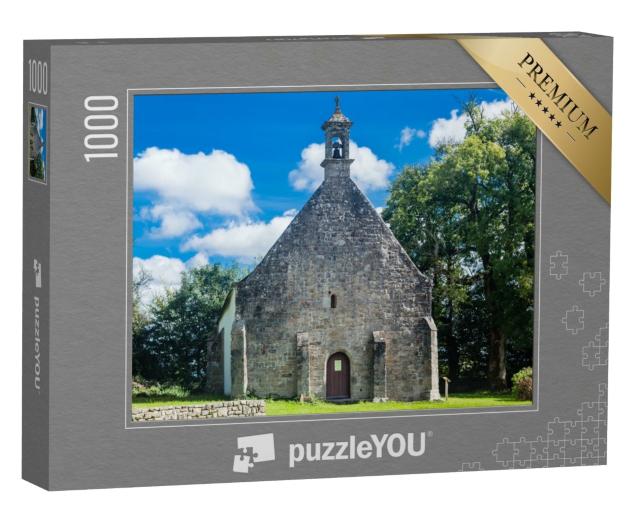 Puzzle de 1000 pièces « Chapelle Saint-Servais de Pont-Scorfff, canton de Pont-Scorff, arrondissement de Lorient, Morbihan, Bretagne »