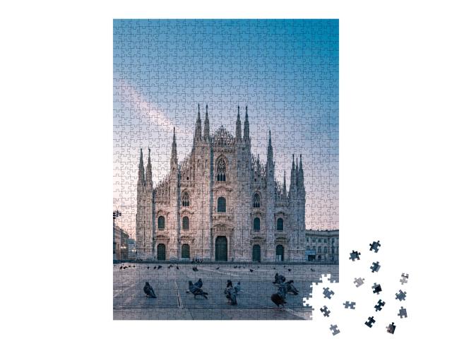 Puzzle de 1000 pièces « Dôme de Milan, la plus grande église d'Italie »