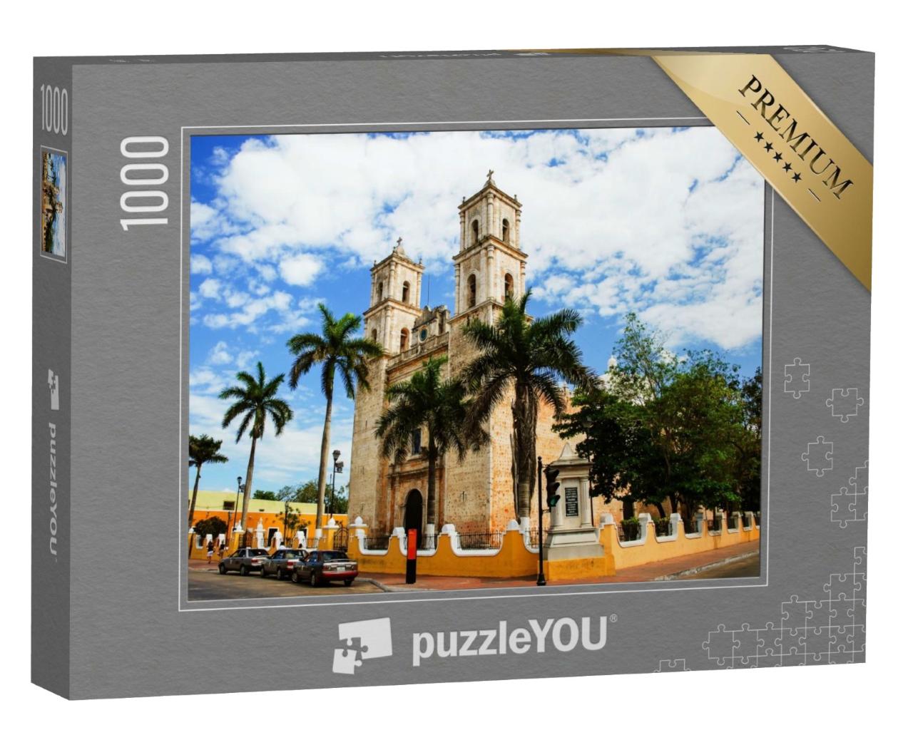 Puzzle de 1000 pièces « Cathédrale San Servasio à Valladolid, Yucatan, Mexique »