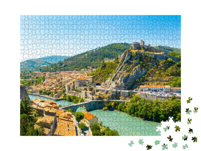 Puzzle de 1000 pièces « Sisteron dans le département des Alpes-de-Haute-Provence en région Provence-Alpes-Côte d'Azur »