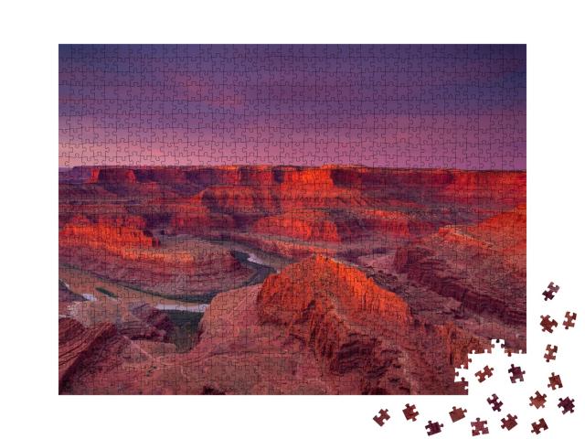 Puzzle de 1000 pièces « Magnifique vue de Dead Horse Point au lever du soleil, États-Unis »