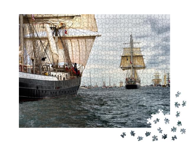 Puzzle de 1000 pièces « Impressionnante régate de voiliers »