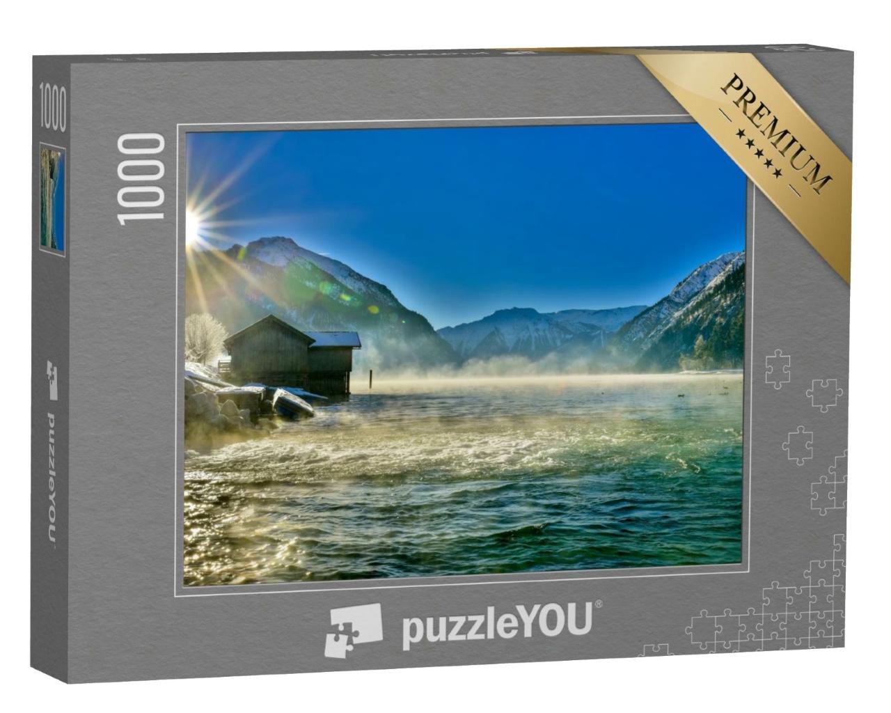 Puzzle de 1000 pièces « Lever de soleil sur le lac Achensee en Autriche »