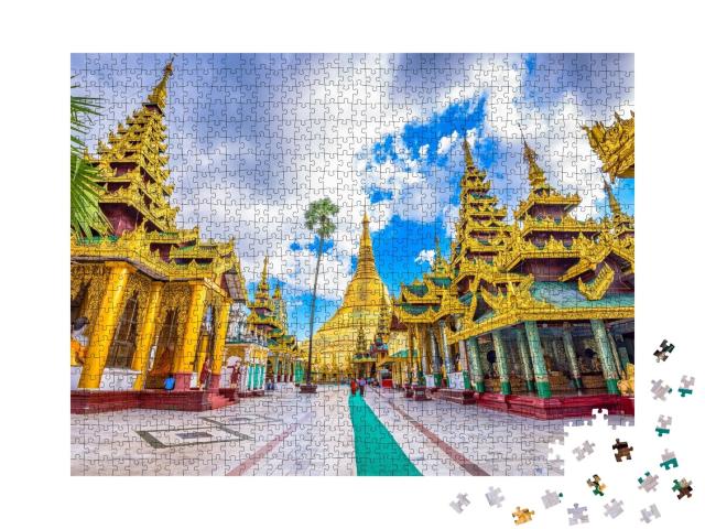 Puzzle de 1000 pièces « Impressionnante pagode Shwedagon à Yangon, Myanmar »