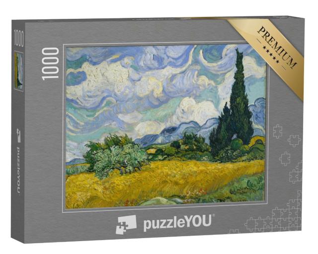 Puzzle de 1000 pièces « Vincent van Gogh - Un champ de blé avec des cyprès »