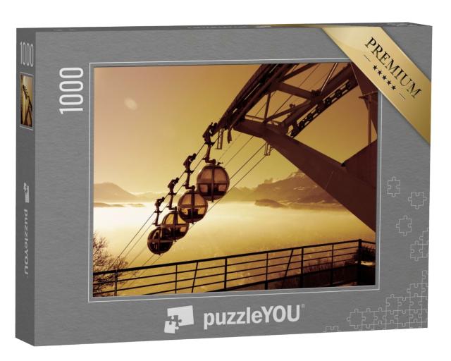Puzzle de 1000 pièces « Le téléphérique de Grenoble est un emblème des transports français en plein air. »