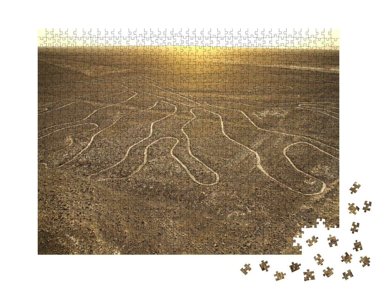 Puzzle de 1000 pièces « Lignes de Nazca vues depuis la tour d'observation, Pérou »