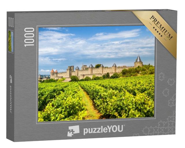 Puzzle de 1000 pièces « Vignobles à Carcassonne, France »
