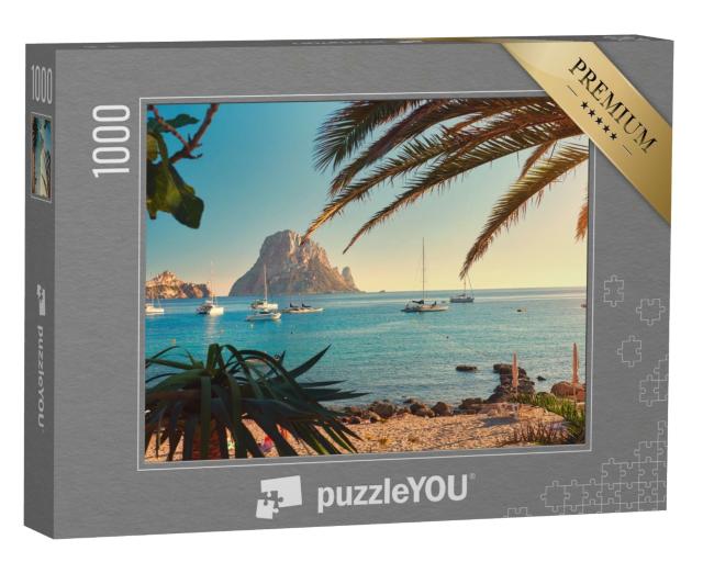 Puzzle de 1000 pièces « Cala d'Hort avec vue sur Es Vedra, Ibiza, Espagne »