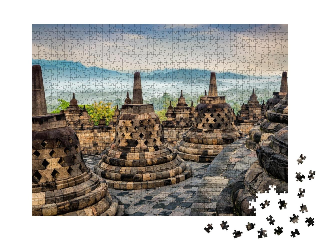 Puzzle de 1000 pièces « Temple bouddhiste, Java centre, Indonésie »