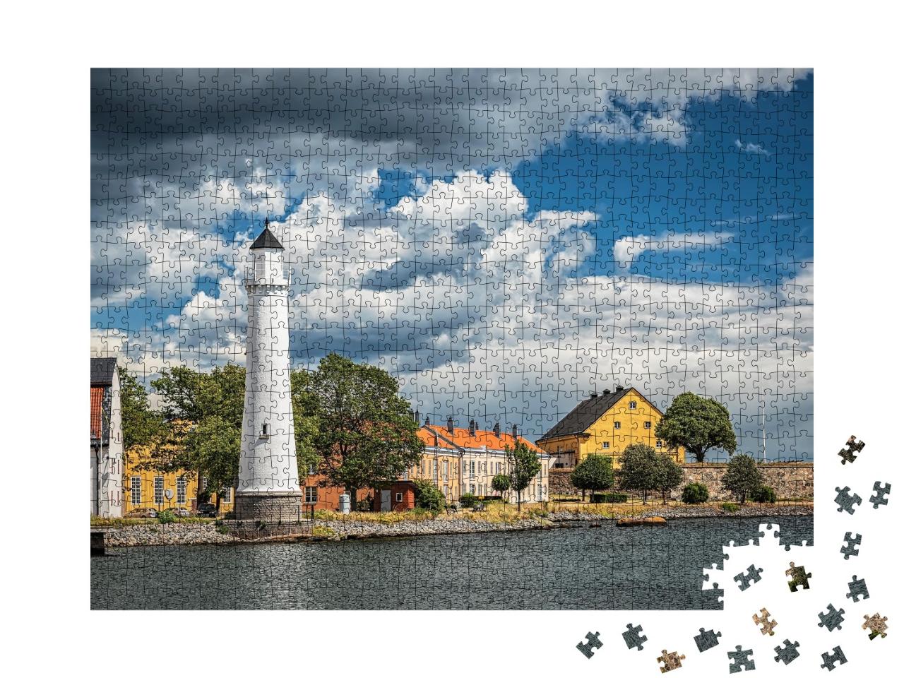 Puzzle de 1000 pièces « Le phare de l'île de Stumholmen près de Karlskrona, Suède »