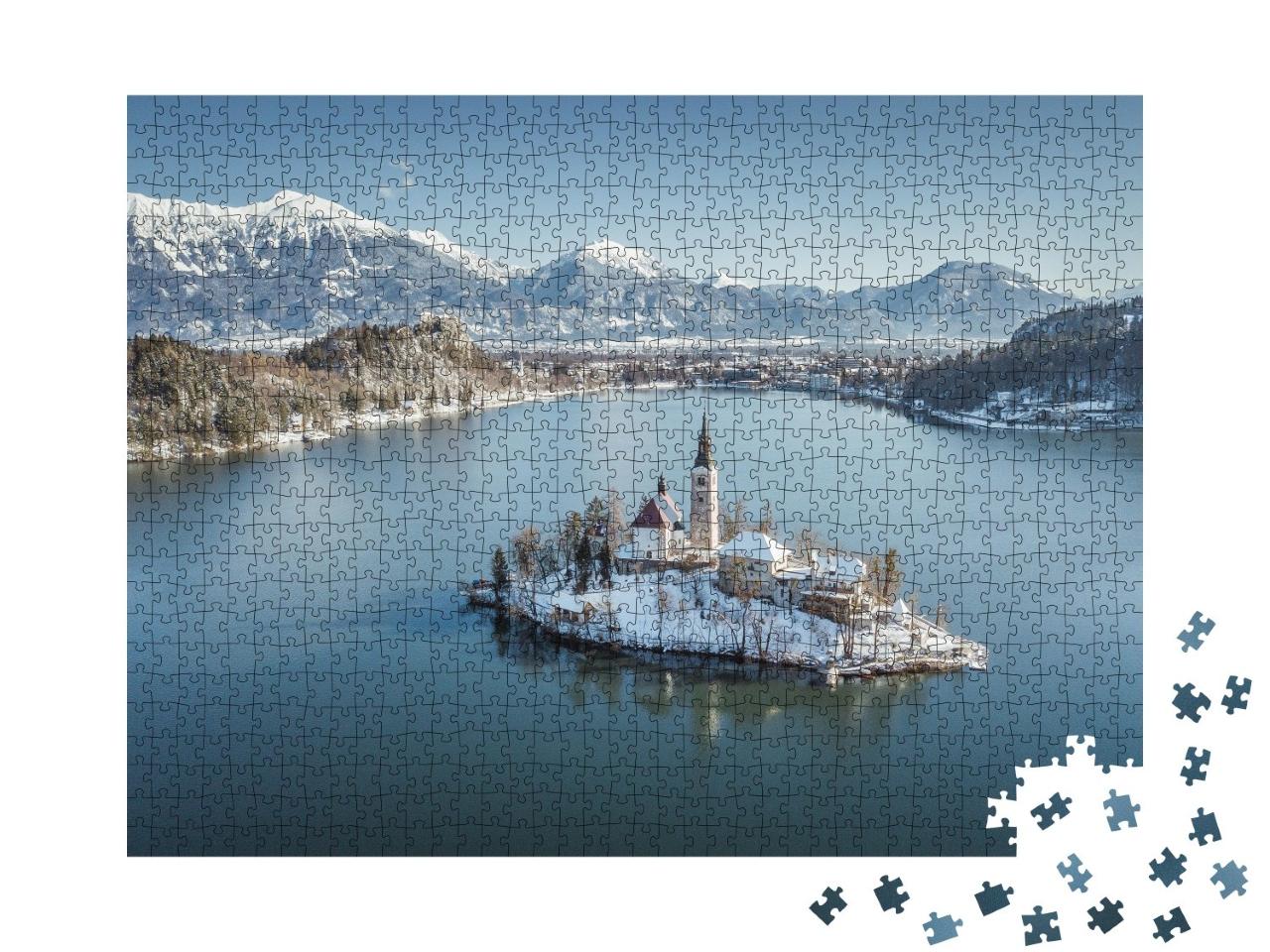 Puzzle de 1000 pièces « L'île de Bled sur le lac en Slovénie »