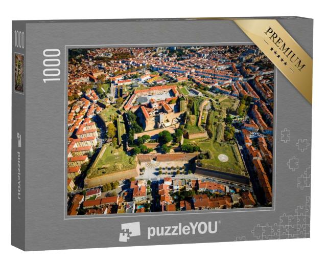 Puzzle de 1000 pièces « Vue aérienne de la ville de Perpignan en France »