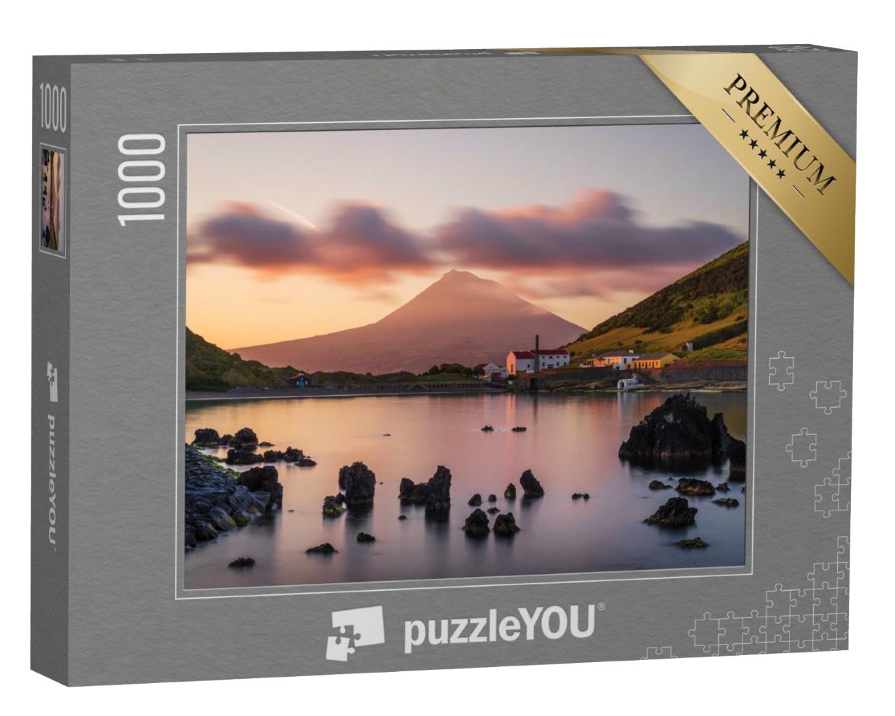 Puzzle de 1000 pièces « Lever de soleil coloré à Horta, Açores, Portugal »