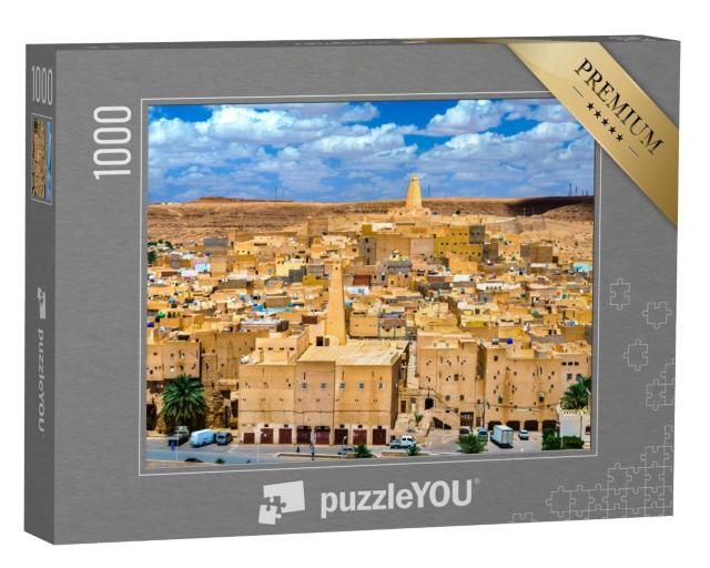 Puzzle de 1000 pièces « Ksar Bounoura, une ancienne ville berbère dans la vallée du M'Zab en Algérie »