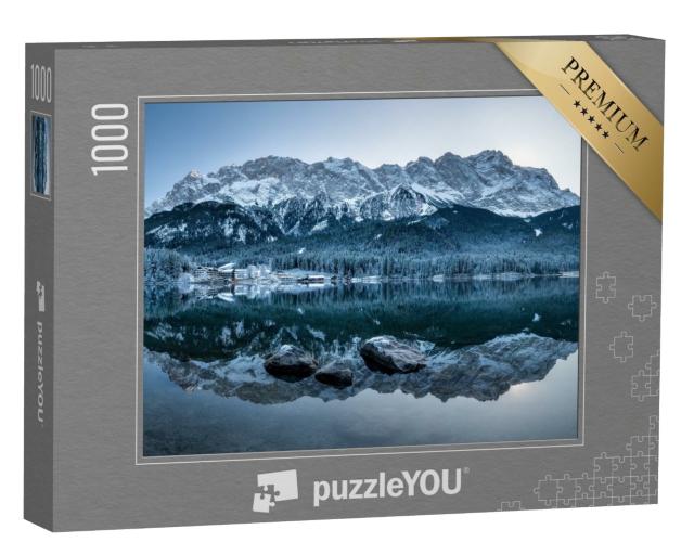 Puzzle de 1000 pièces « Reflet de la Zugspitze dans l'Eibsee, hiver »